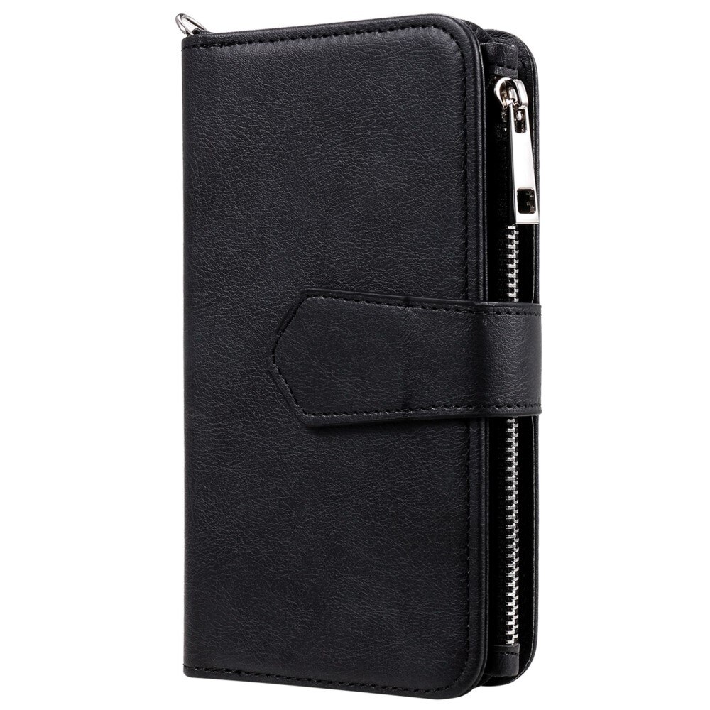 Zipper Magnet Wallet iPhone 14 Pro Max Nero