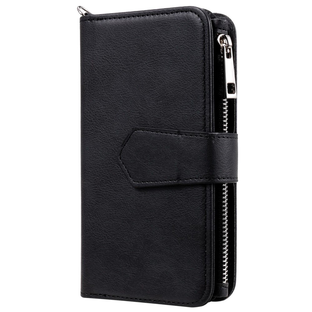 Zipper Magnet Wallet iPhone 14 Pro Max Nero