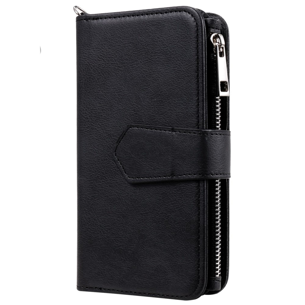 Zipper Magnet Wallet iPhone 14 Nero
