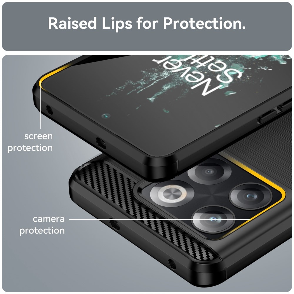 Cover TPU Brushed  OnePlus 10T Nero