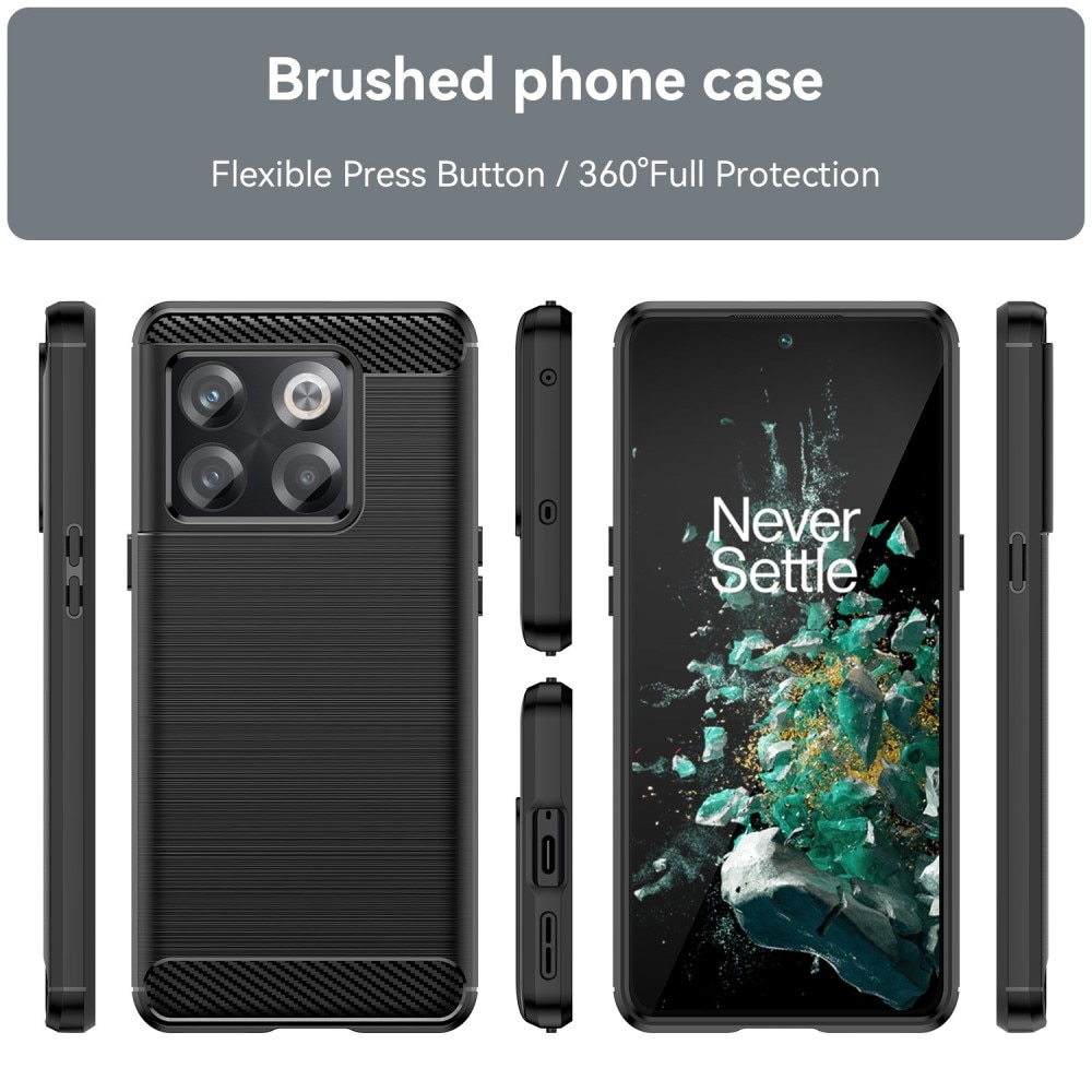 Cover TPU Brushed OnePlus 10T Nero