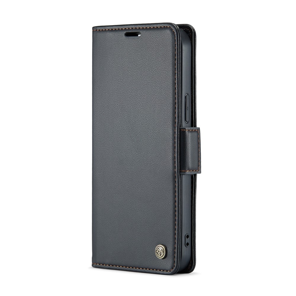 Custodie a portafoglio sottili anti-RFID iPhone 16 Pro Max Nero