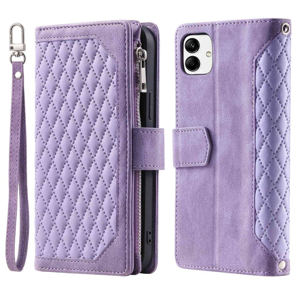 Borsa a portafoglio trapuntata Samsung Galaxy A04 Viola