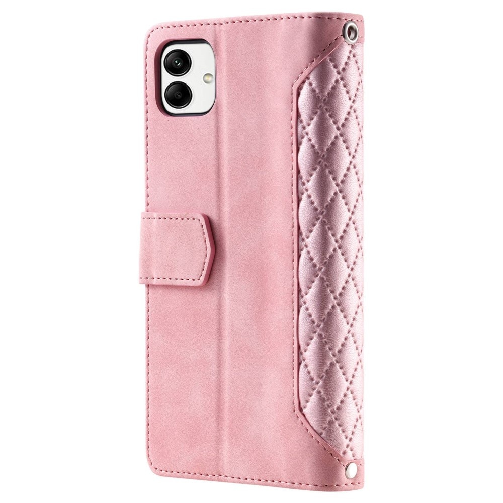 Borsa a portafoglio trapuntata Samsung Galaxy A04 Rosa