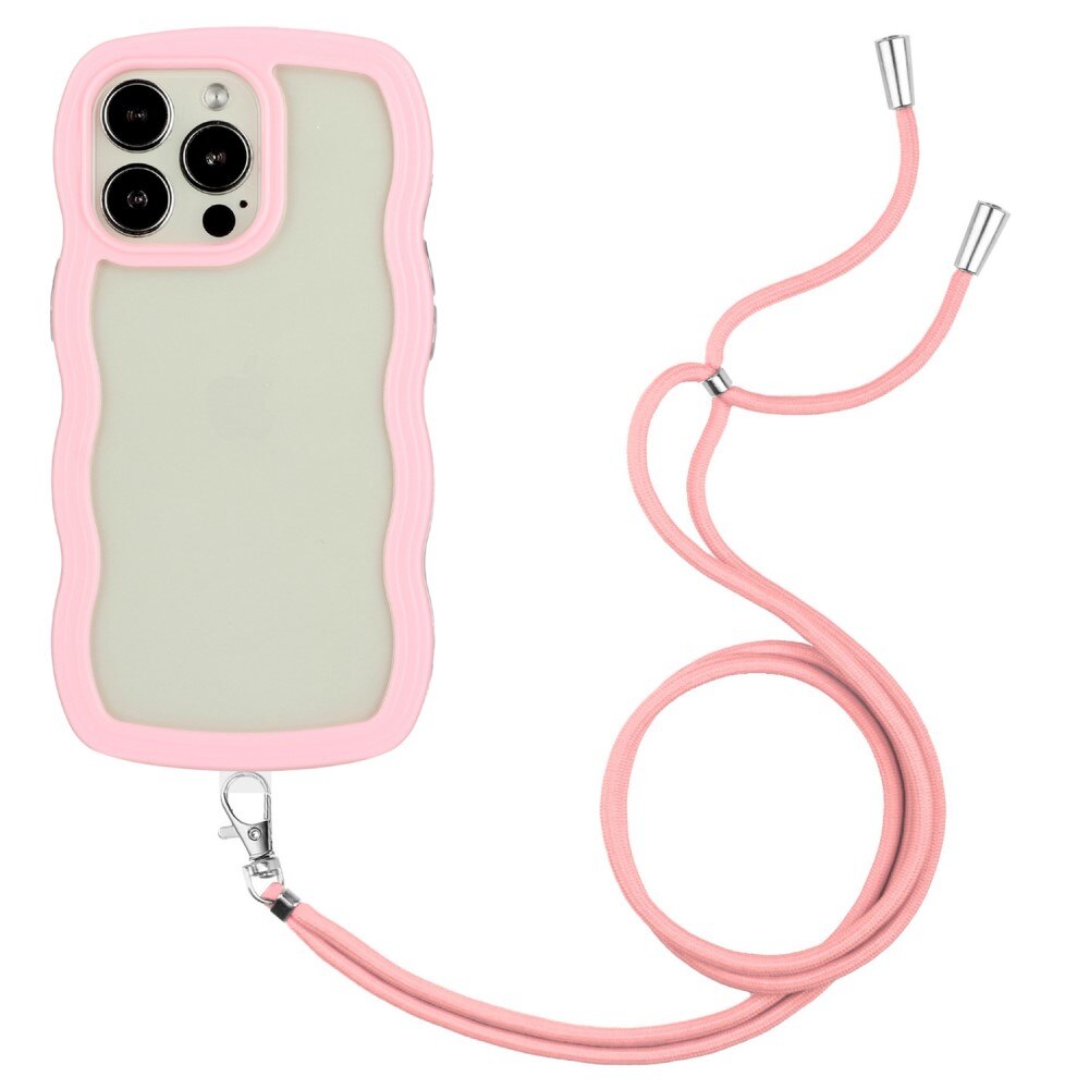 Cover cinturino Wavy Edge iPhone 14 Pro rosa