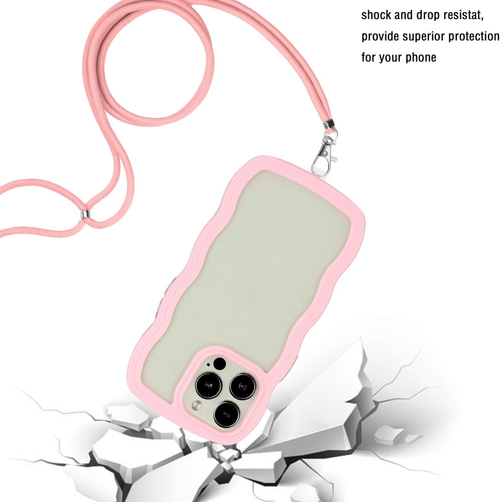 Cover cinturino Wavy Edge iPhone 14 Pro rosa