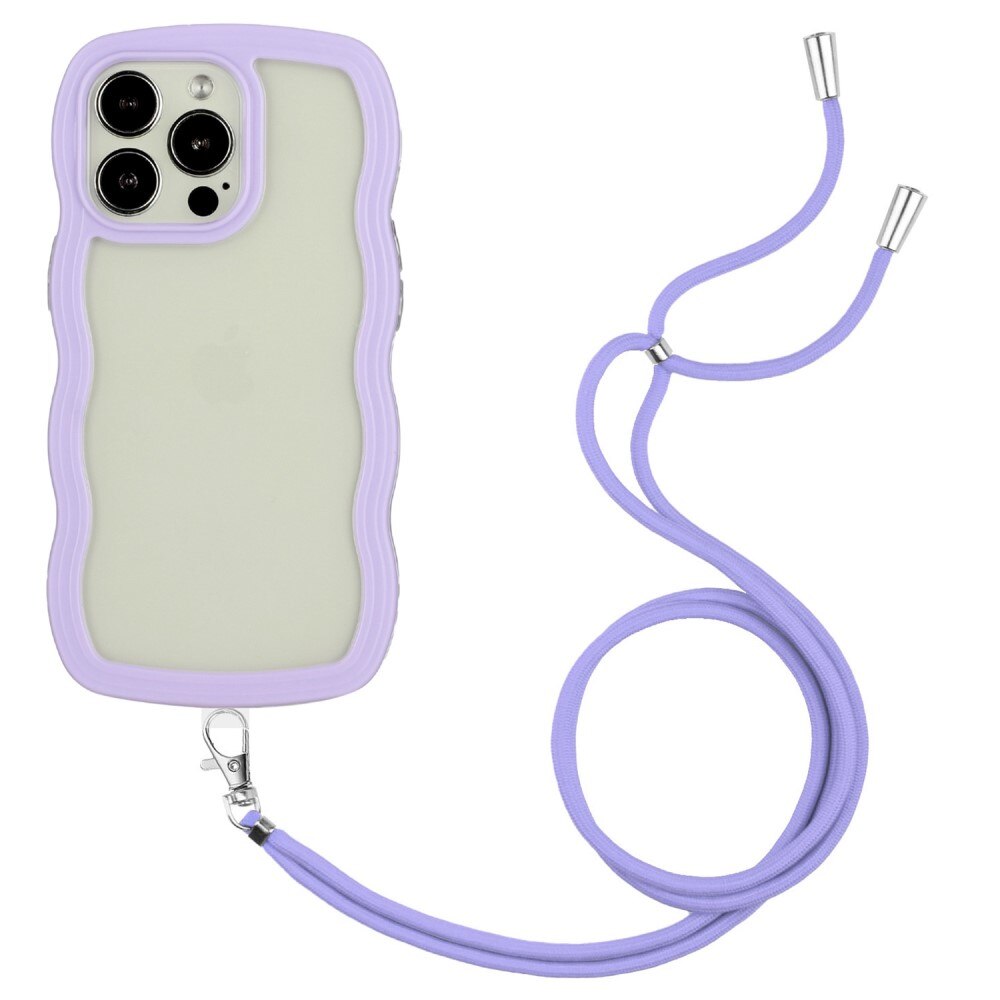 Cover cinturino Wavy Edge iPhone 14 Pro viola