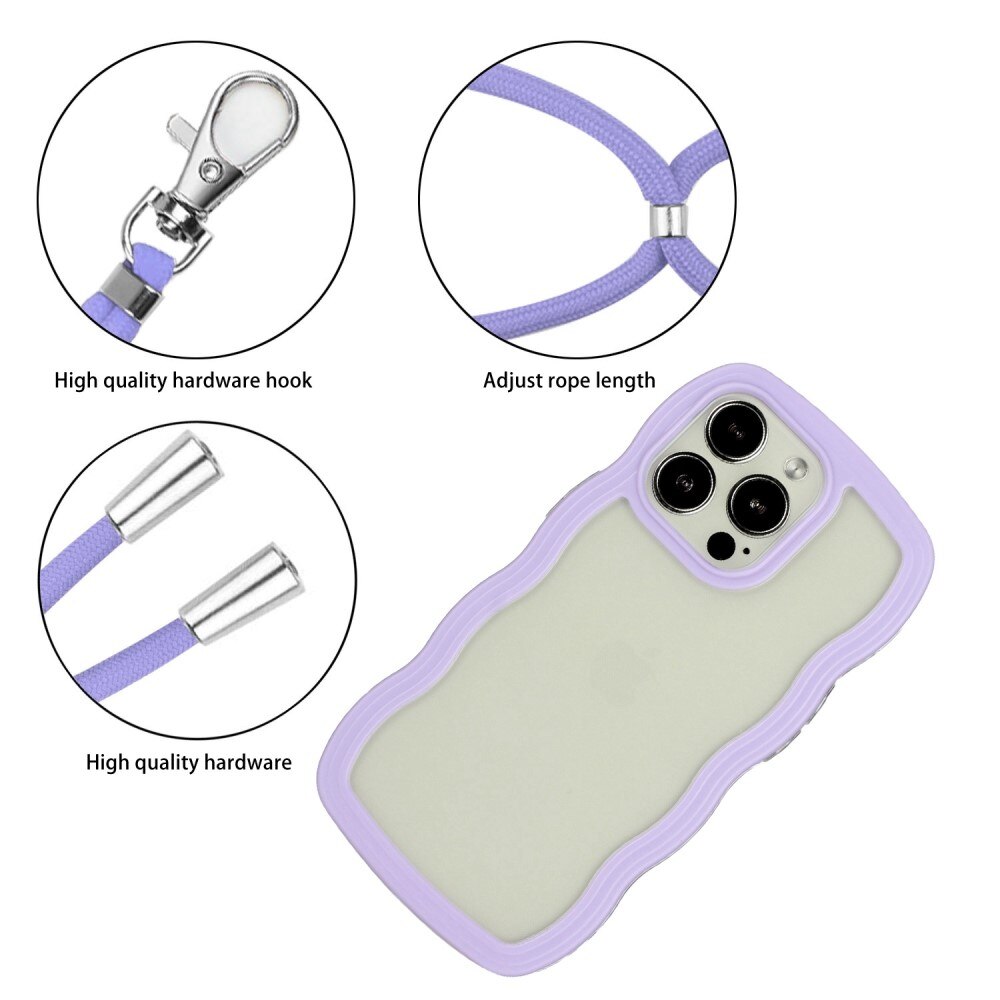 Cover cinturino Wavy Edge iPhone 14 Pro viola