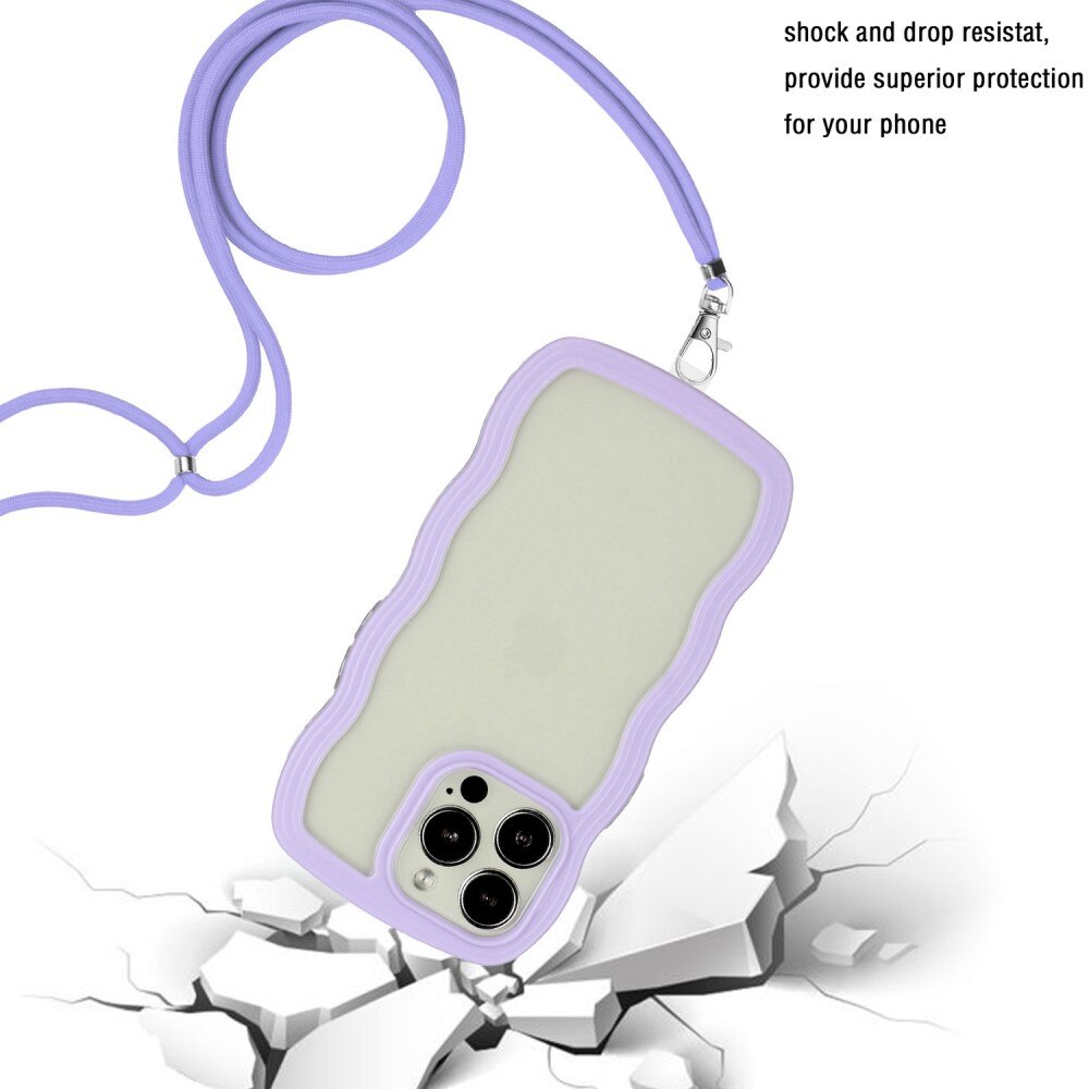 Cover cinturino Wavy Edge iPhone 14 Pro viola