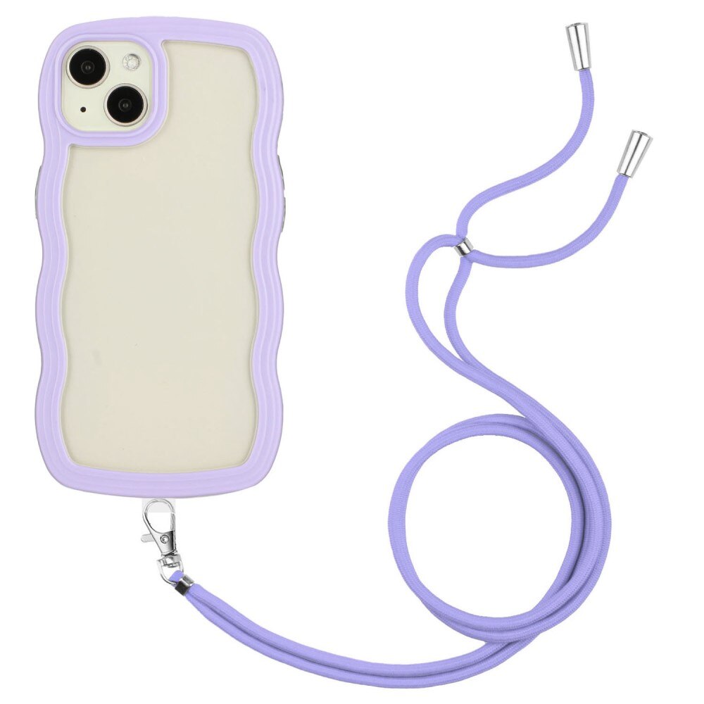 Cover cinturino Wavy Edge iPhone 14 viola