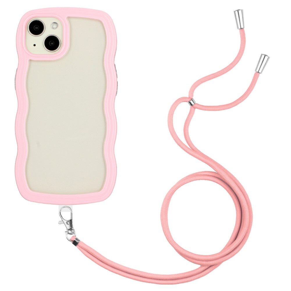 Cover cinturino Wavy Edge iPhone 14 rosa