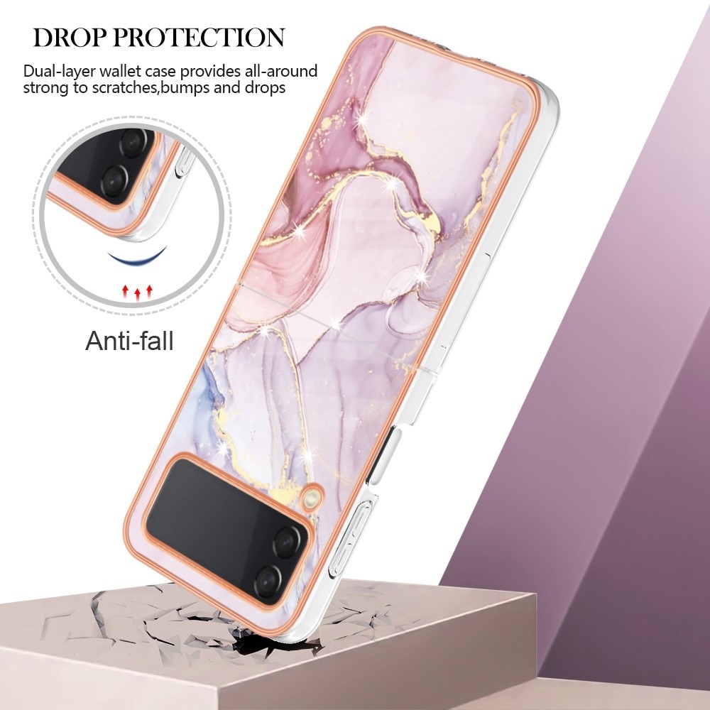 Cover TPU Samsung Galaxy Z Flip 4 marmo rosa