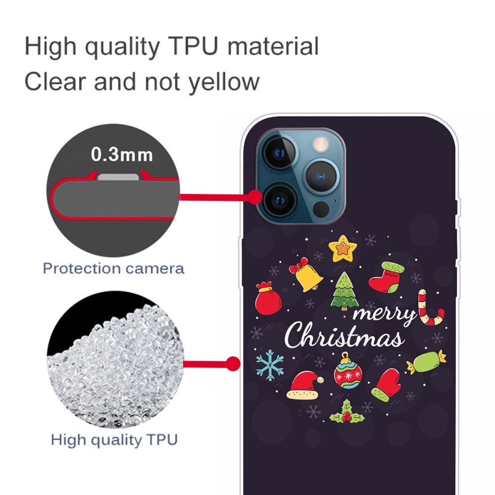 Cover TPU con Motivo Natalizio iPhone 14 Pro - Merry Christmas