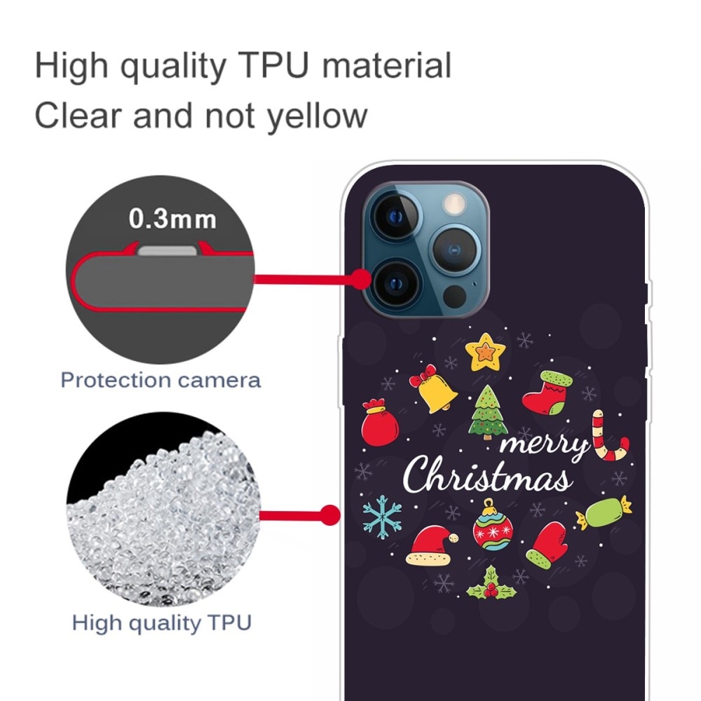 Cover TPU con Motivo Natalizio iPhone 14 Pro Max - Merry Christmas