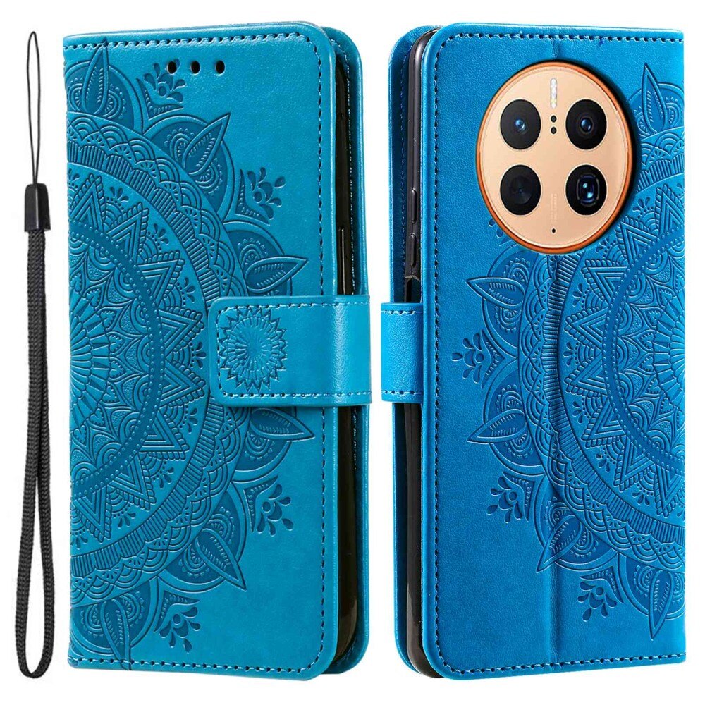 Custodia in pelle Huawei Mate 50 Pro Blu