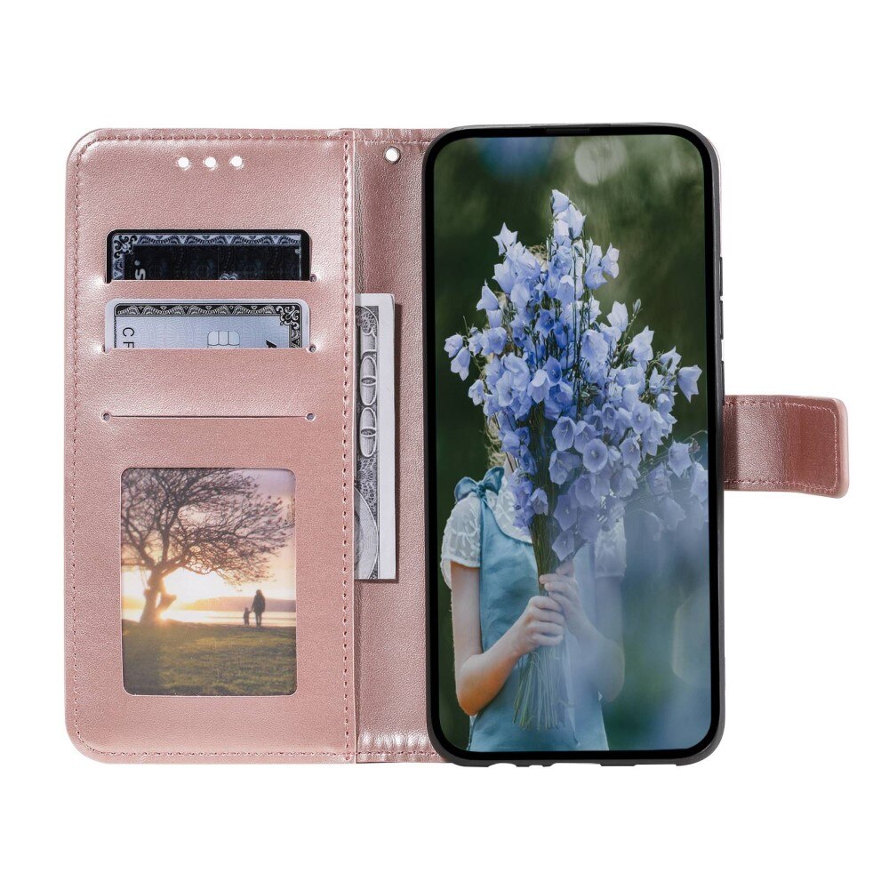 Custodia in pelle Huawei Mate 50 Pro rosa dorato