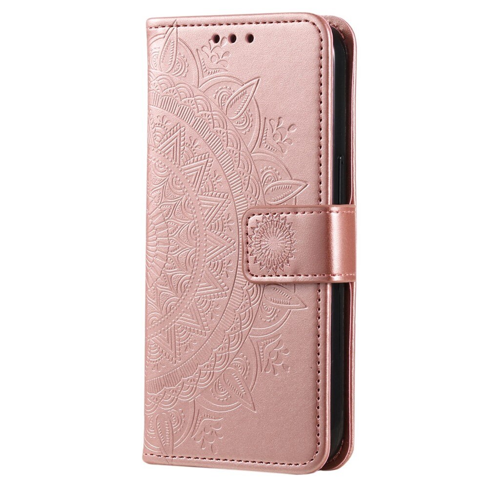 Custodia in pelle Huawei Mate 50 Pro rosa dorato