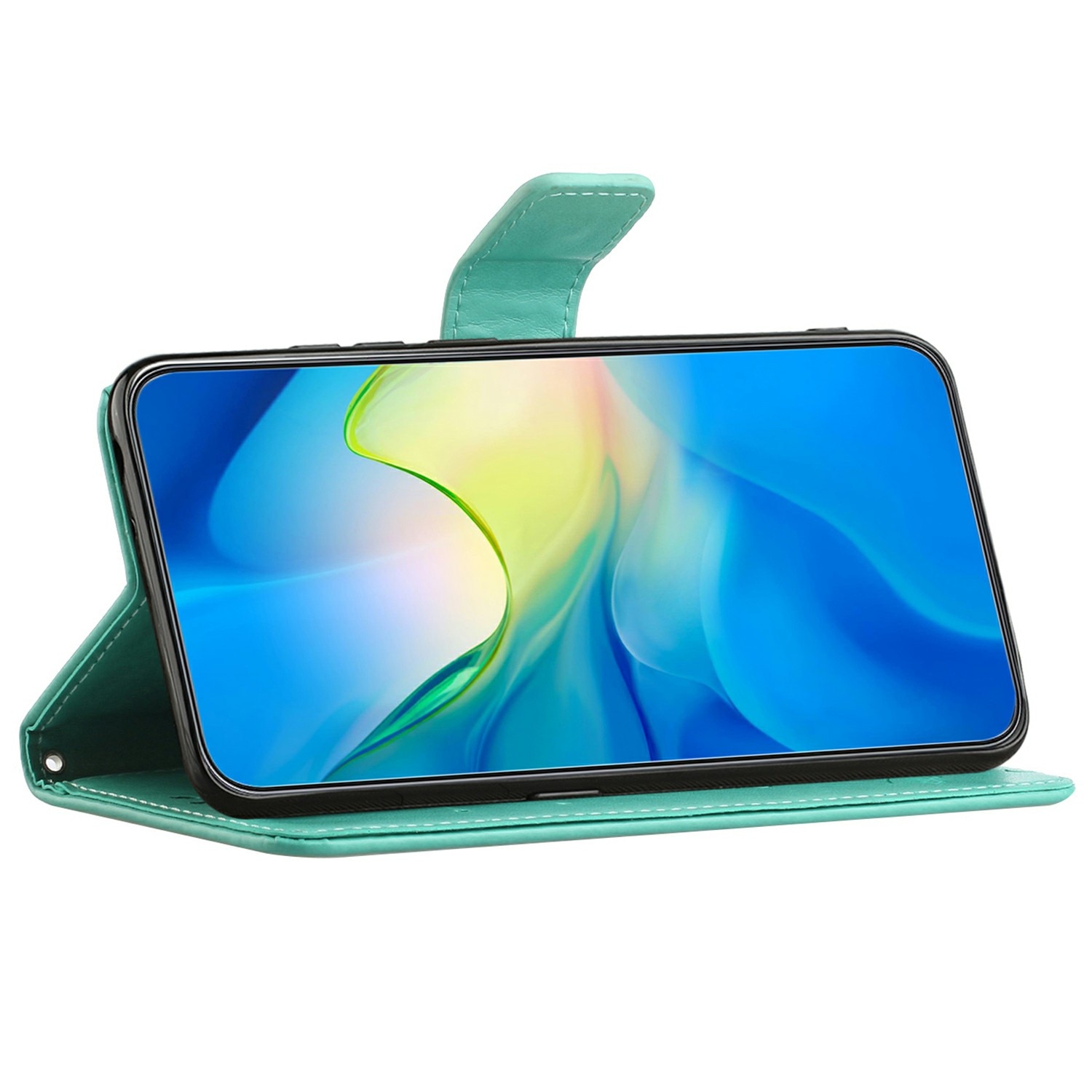 Custodia in pelle a farfalle per Samsung Galaxy A26, Verde