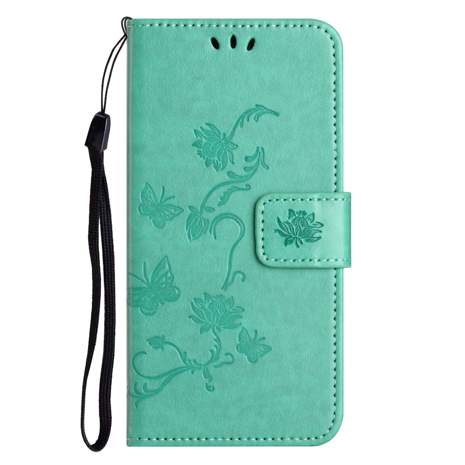 Custodia in pelle a farfalle per Samsung Galaxy A26, Verde