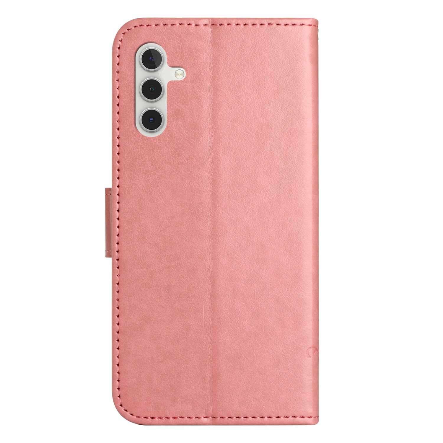 Custodia in pelle a farfalle per Samsung Galaxy A17, Rosa