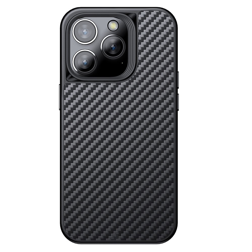 Cover ibride Kevlar MagSafe iPhone 14 Pro fibra di carbonio