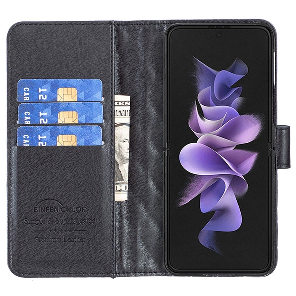Custodia a portafoglio trapuntate Samsung Galaxy Z Fold 3 Nero