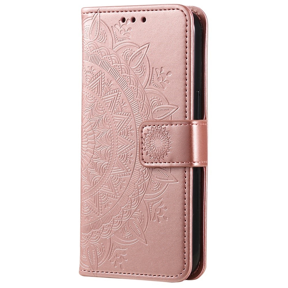 Custodia in pelle Mandala Xiaomi 12T/12T Pro rosa dorato