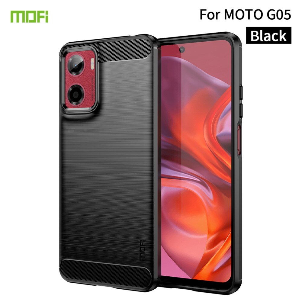 Cover TPU Brushed Motorola Moto E15 Nero