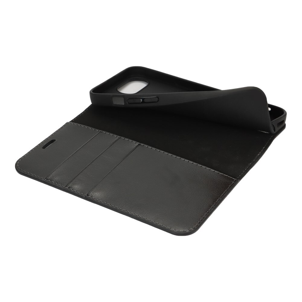 Cover Portafoglio in vera pelle iPhone 16e Nero