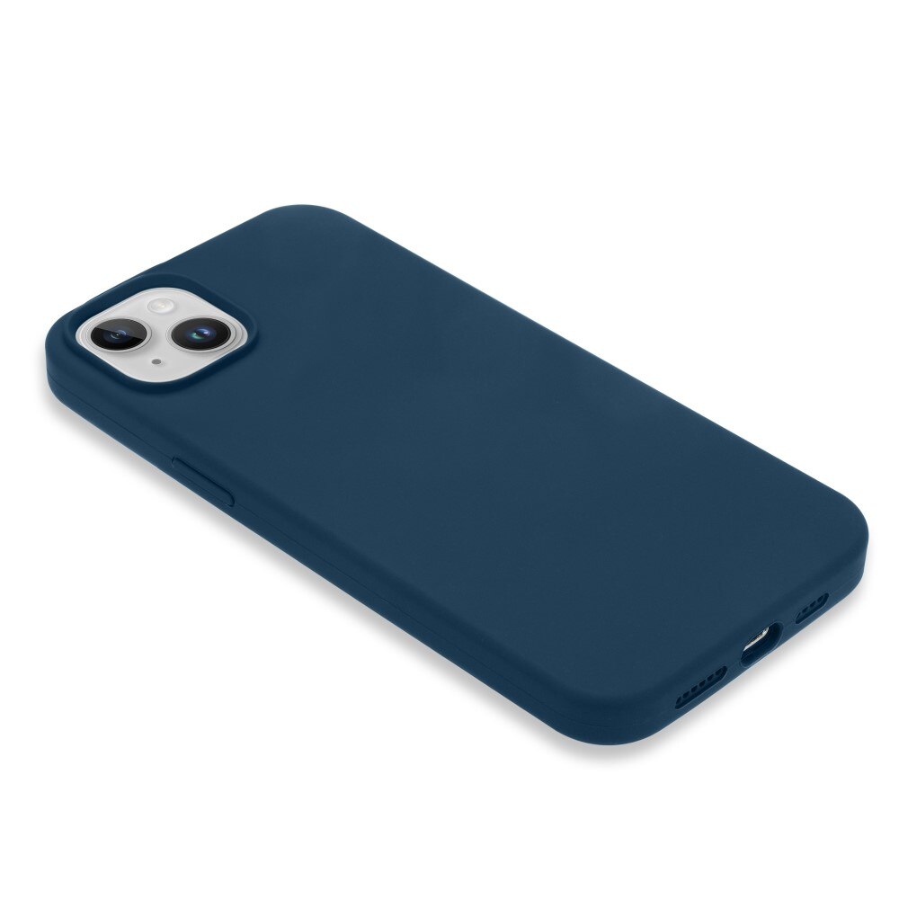 Cover in silicone iPhone 14 blu