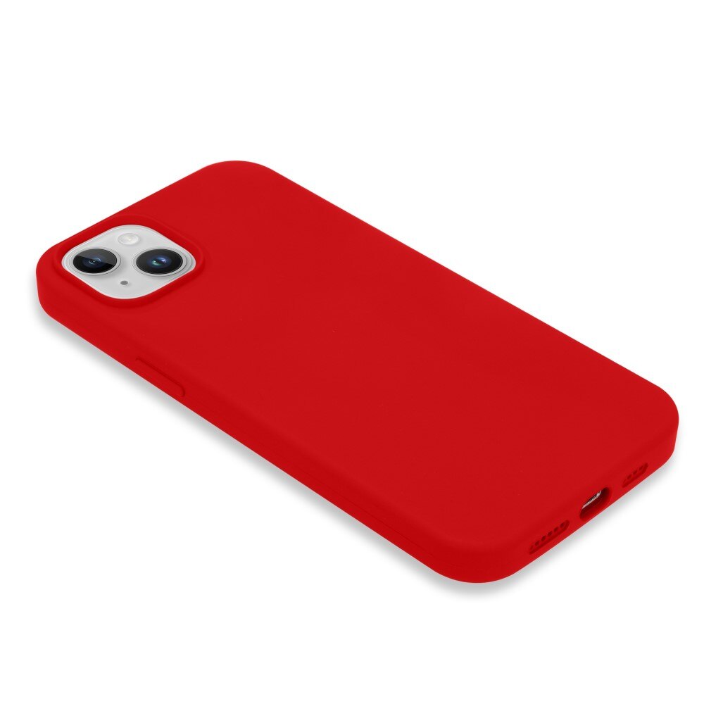 Cover in silicone iPhone 14 rosso