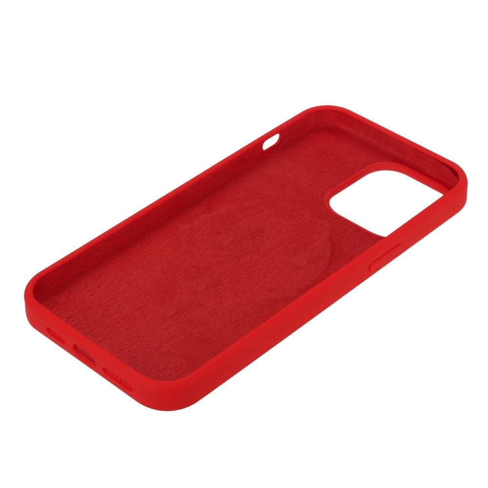 Cover in silicone iPhone 14 rosso