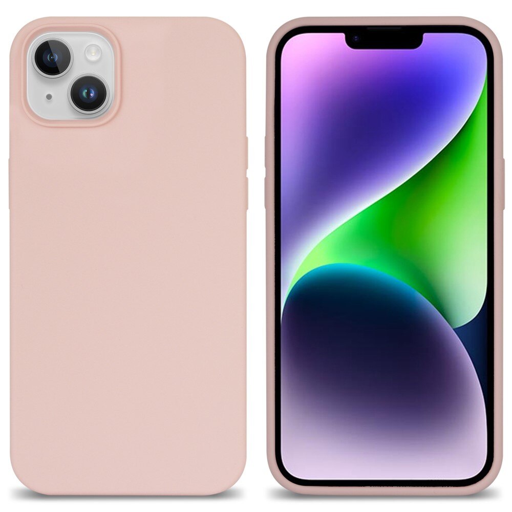 Cover in silicone iPhone 14 Plus rosa