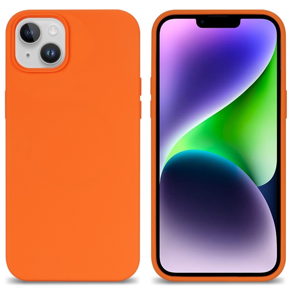 Cover in silicone iPhone 14 Plus arancia