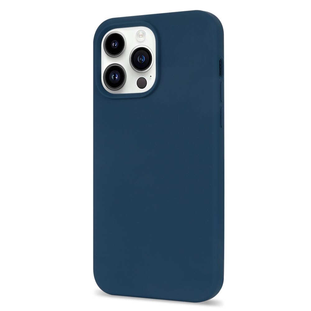 Cover in silicone iPhone 14 Pro blu