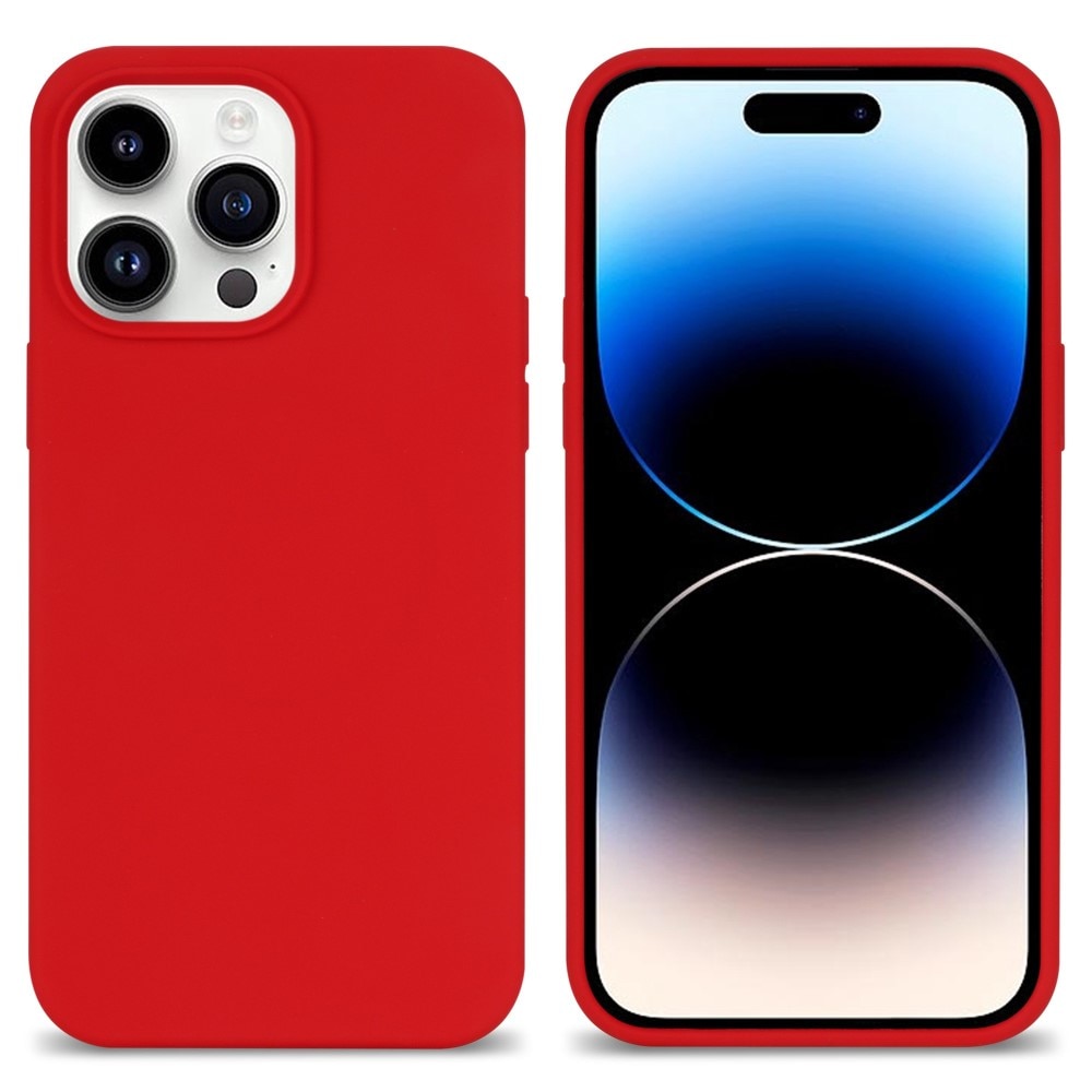 Cover in silicone iPhone 14 Pro rosso