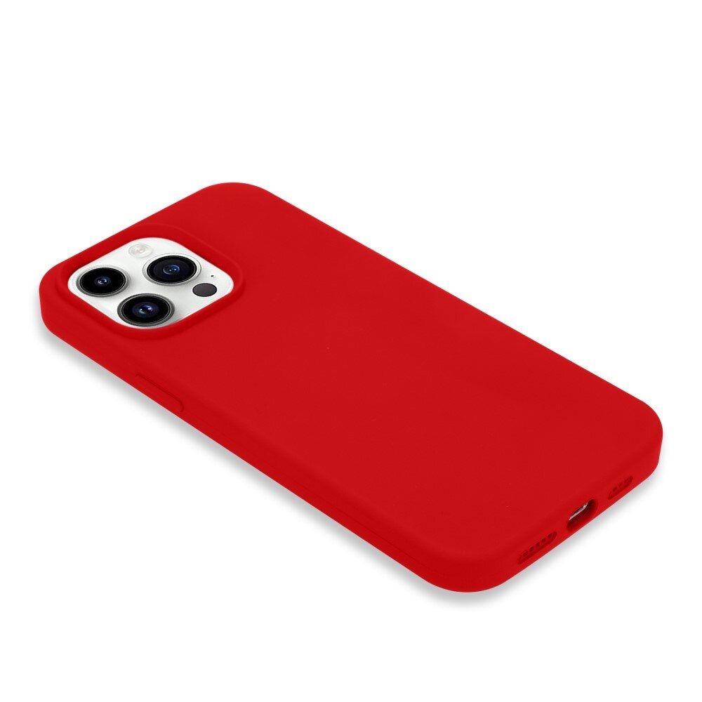 Cover in silicone iPhone 14 Pro rosso