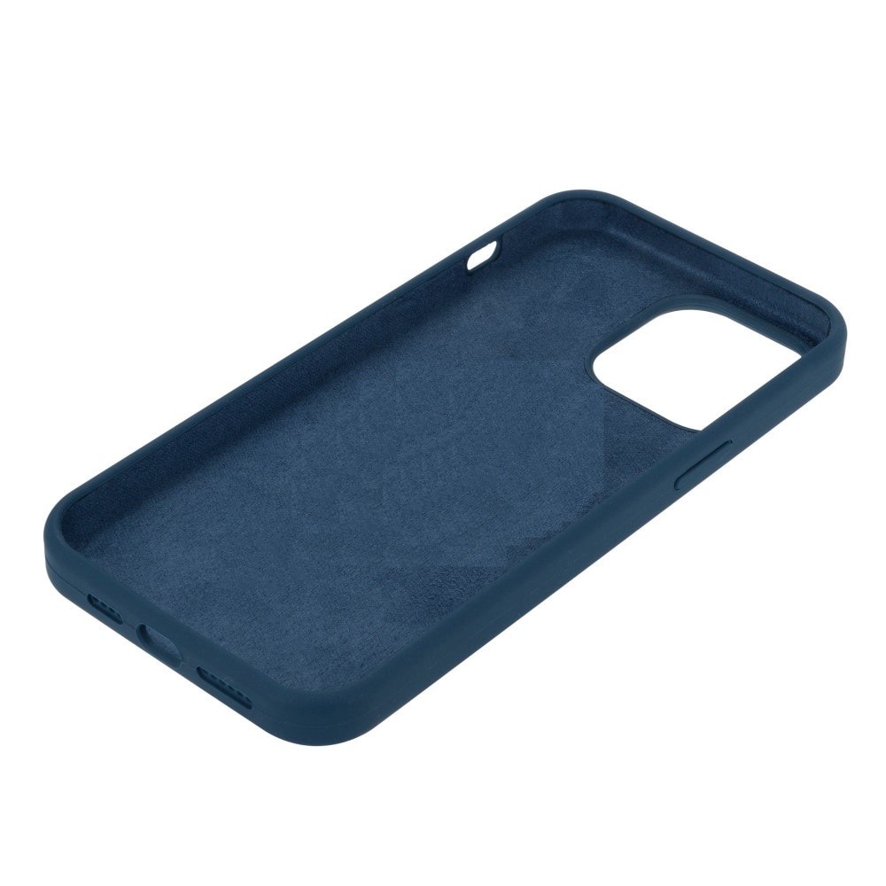 Cover in silicone iPhone 14 Pro Max blu