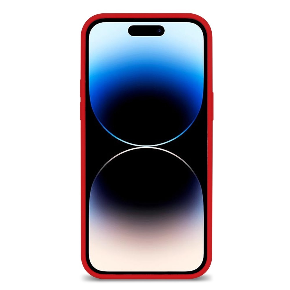 Cover in silicone iPhone 14 Pro Max rosso
