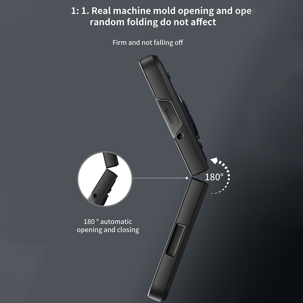 Cover ibride con anello e protezione fotocamera Samsung Galaxy Z Fold 7, nero