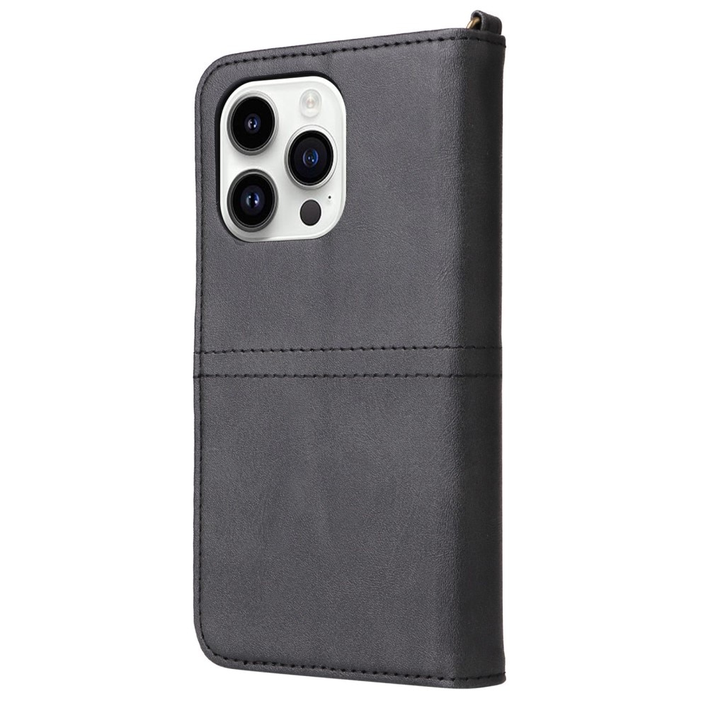 Magnet Leather Wallet iPhone 14 Pro Nero