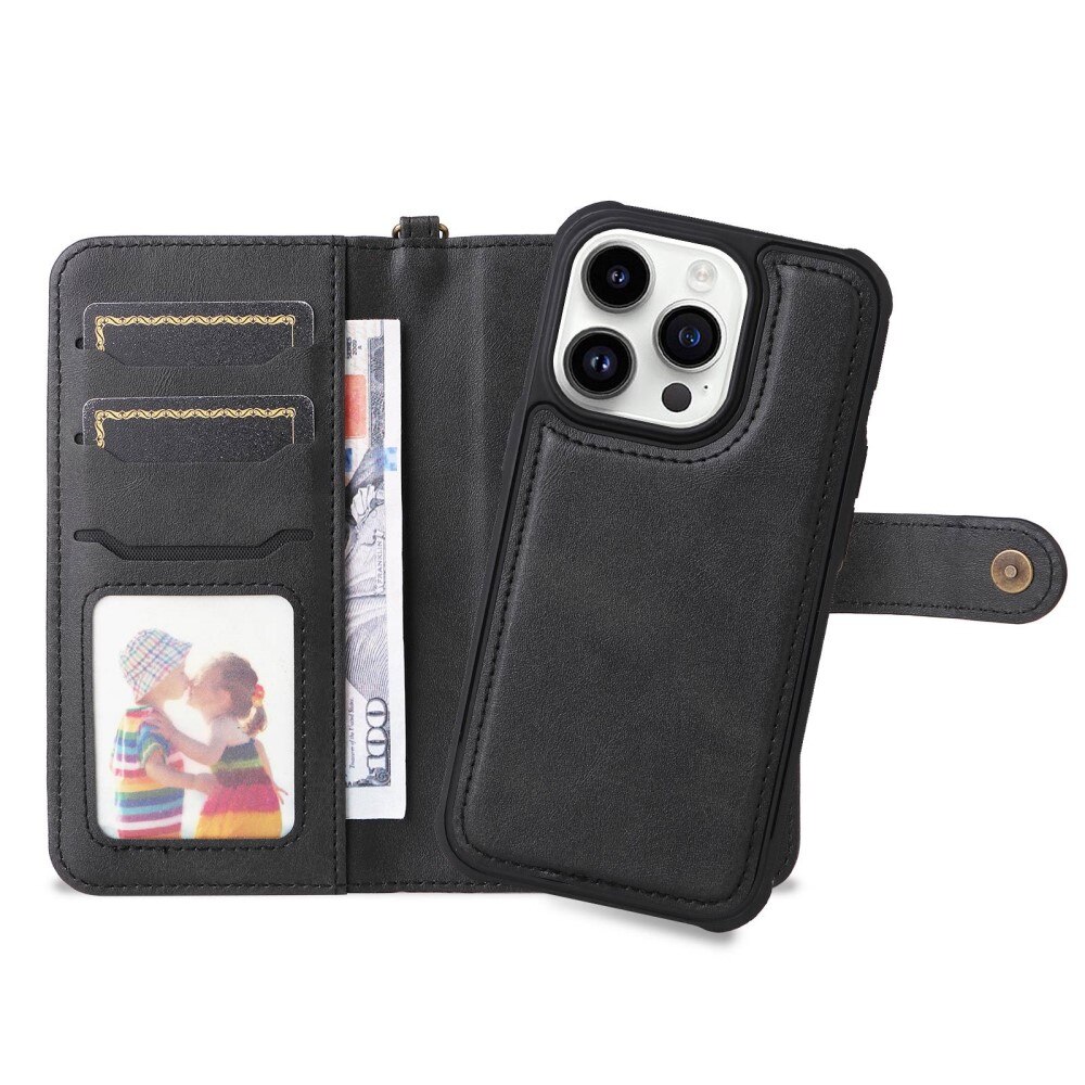 Magnet Leather Wallet iPhone 14 Pro Nero