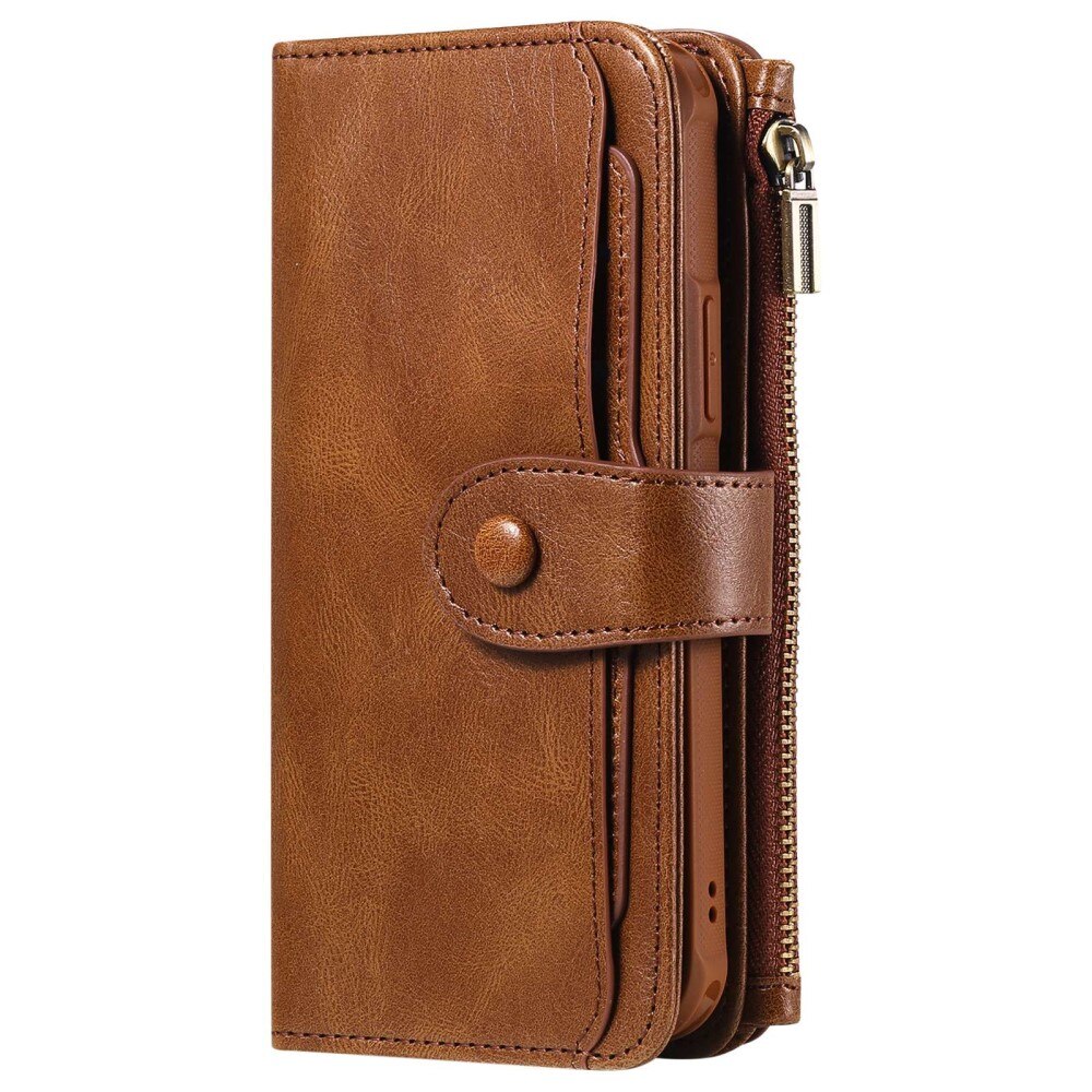 Magnet Leather Multi Wallet iPhone 14 Pro Marrone