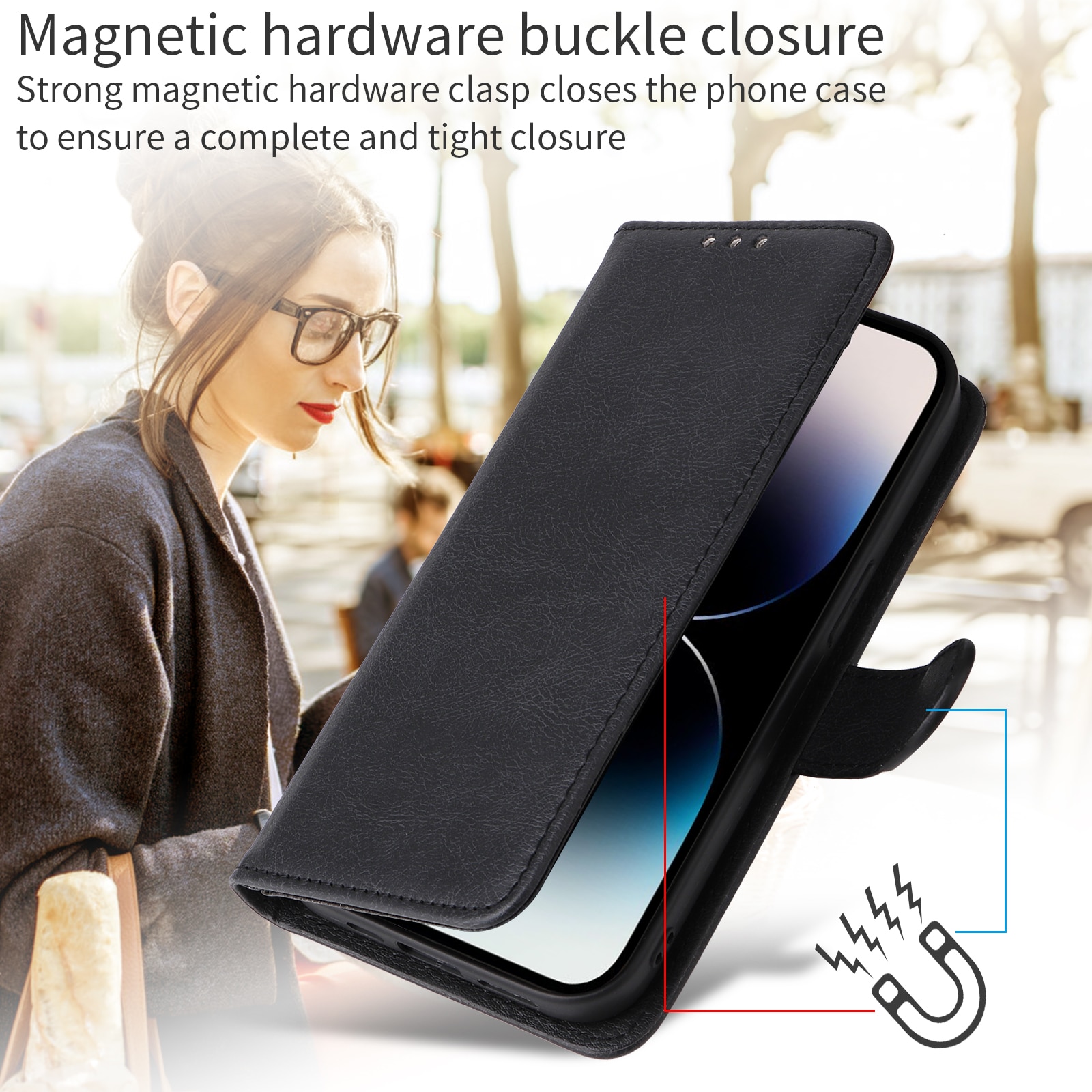 Custodia magnetiche Samsung Galaxy A26 Nero