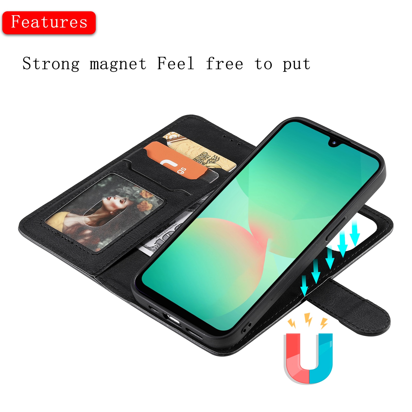 Custodia magnetiche Samsung Galaxy A26 Nero