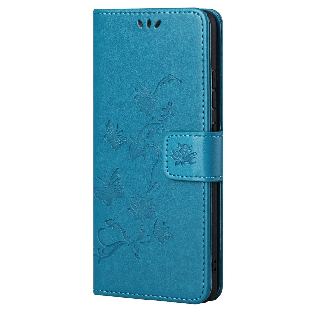 Custodia in pelle a farfalle per Xiaomi 12T/12T Pro, Blu