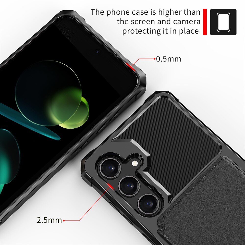 Cover con portacarte Tough Multi-slot Samsung Galaxy A56 Nero