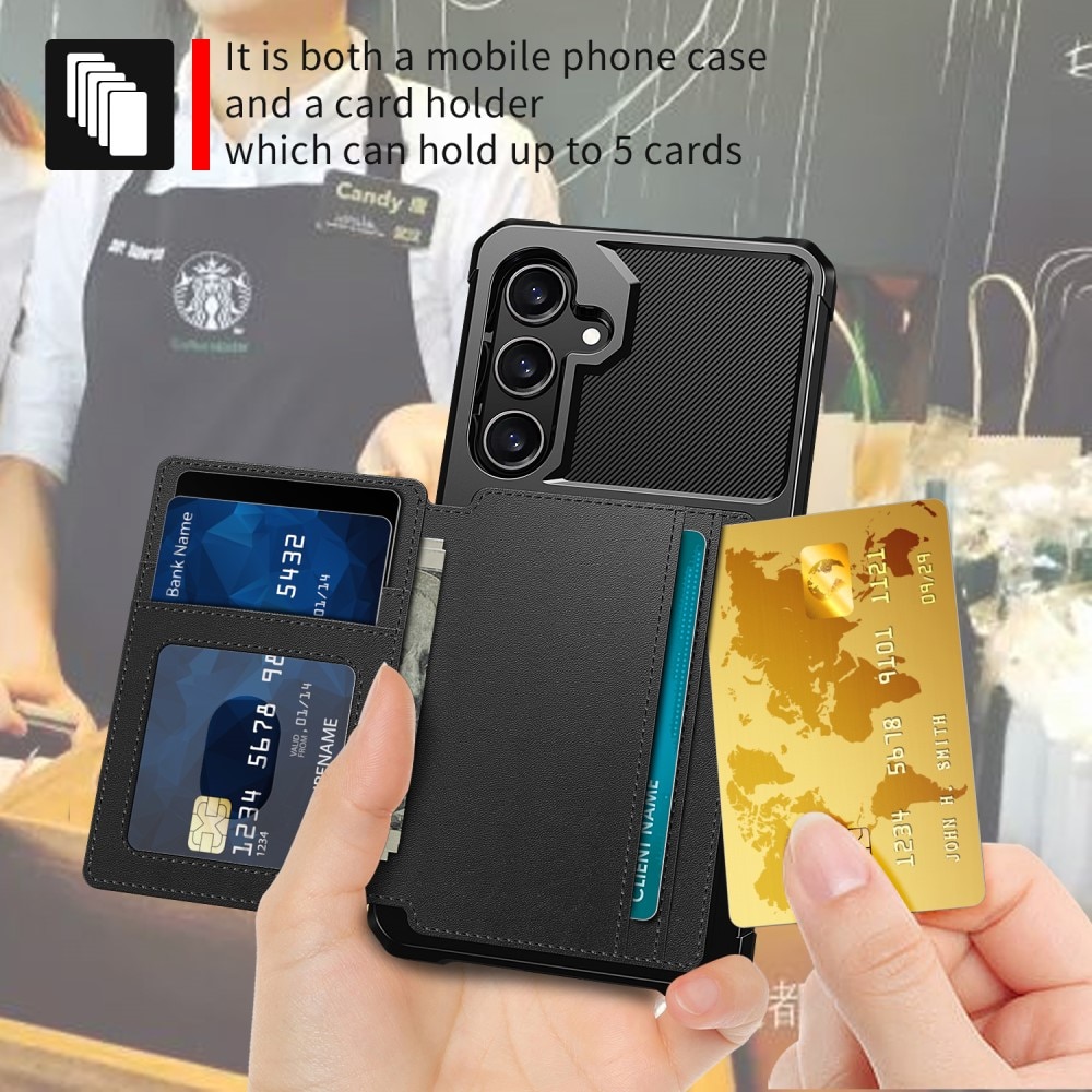Cover con portacarte Tough Multi-slot Samsung Galaxy A36 Nero