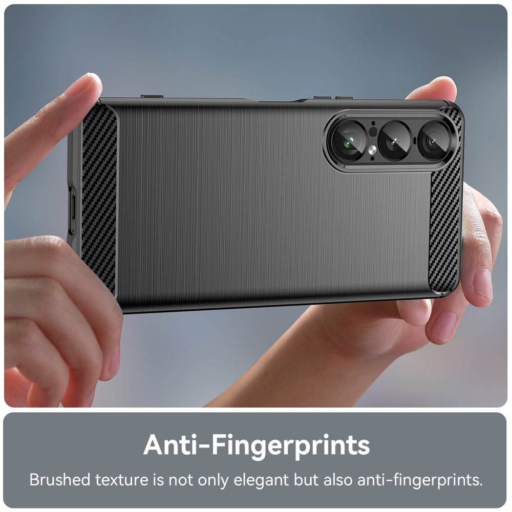 Cover TPU Brushed Sony Xperia 1 VII Nero