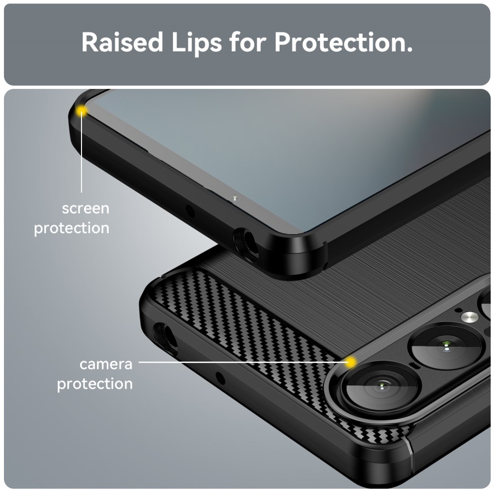 Cover TPU Brushed Sony Xperia 1 VII Nero